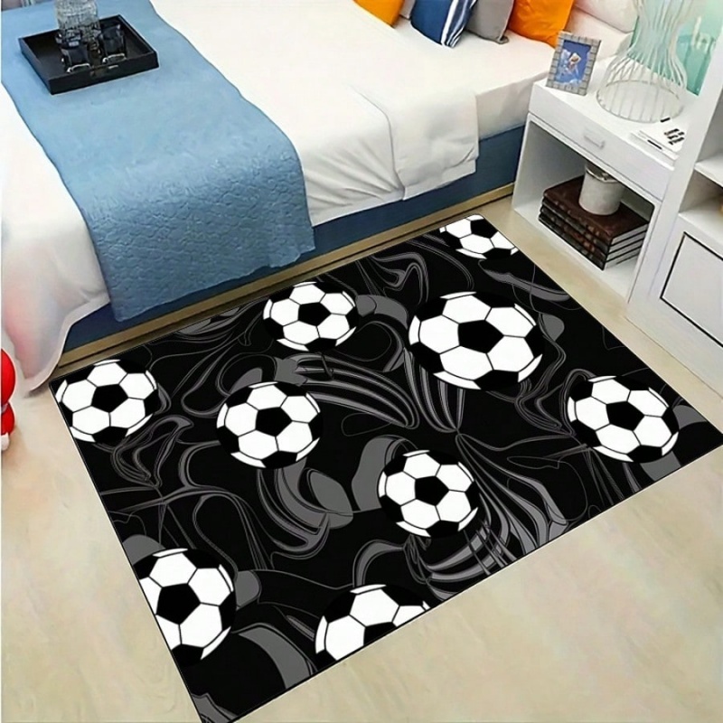 Black Gray Swirl Soccer Print  - Outdoor Sport Flooring review and price