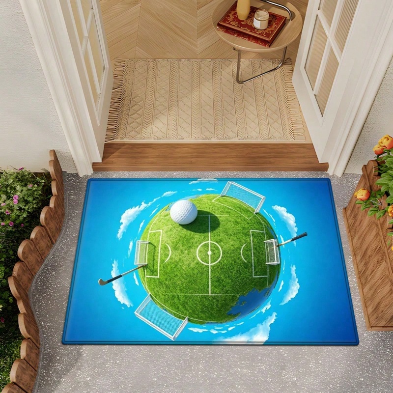 Black Gray Swirl Soccer Print  - Outdoor Sport Flooring review and price