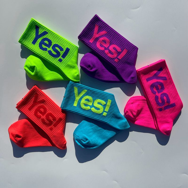 5 Pairs 'Yes!' Mid Crew Socks  - Outdoor Sport Hose review and price